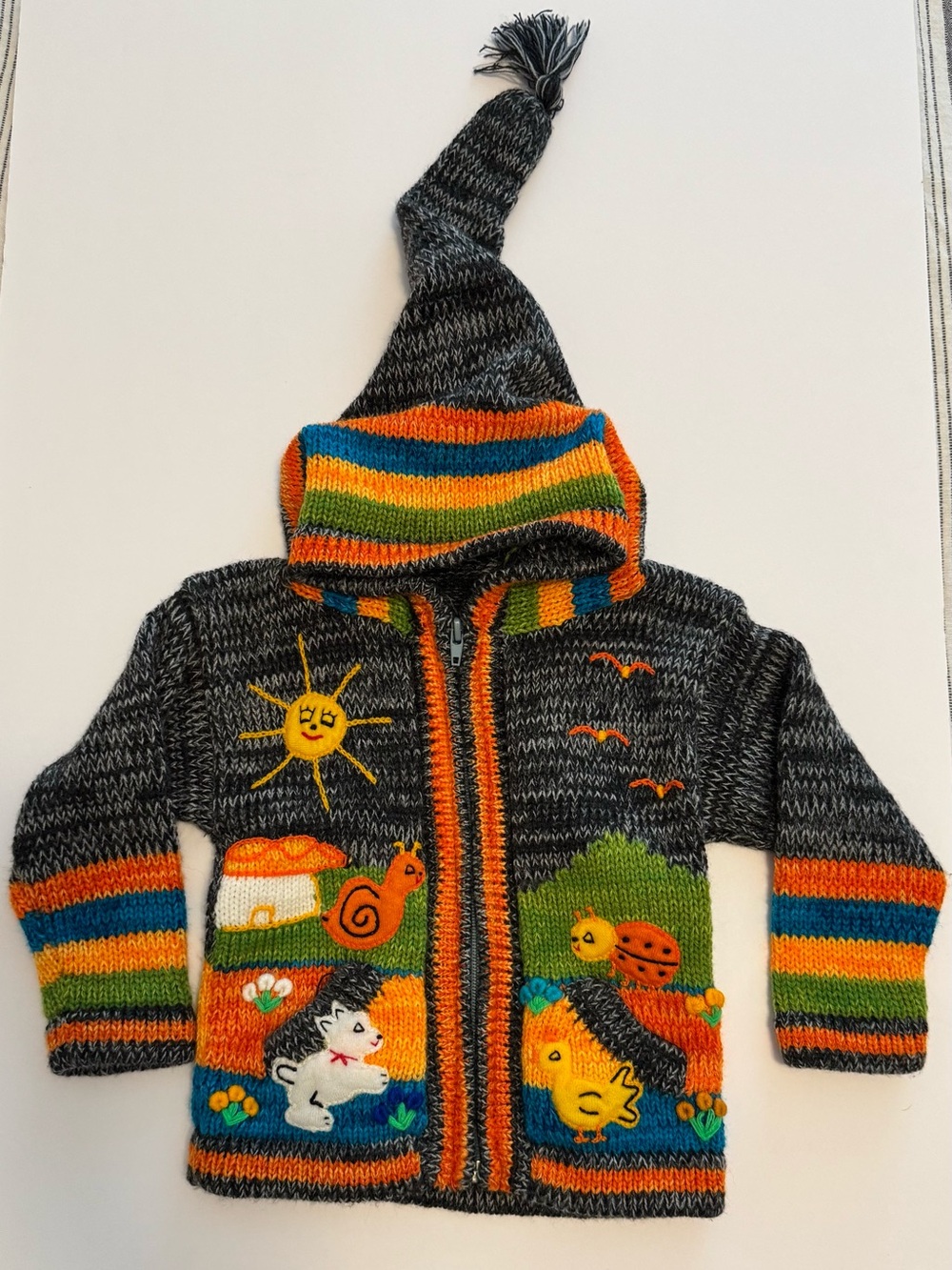 Children’s Animal Knit Zip Up Sweater - 2T